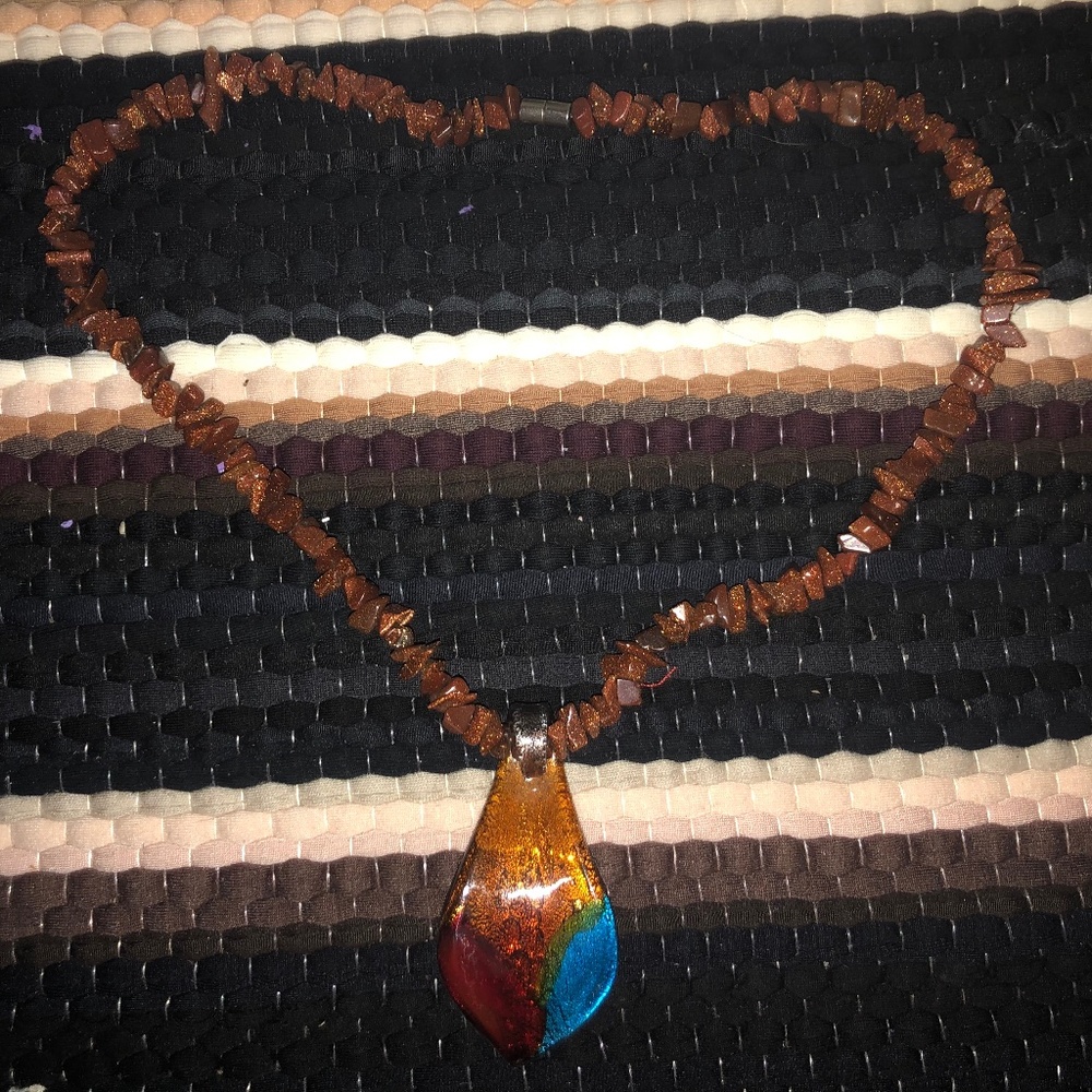 Glass beaded necklace
